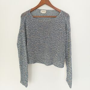 Denim & Supply Ralph Lauren Fishnet Cropped Sweater Size Small